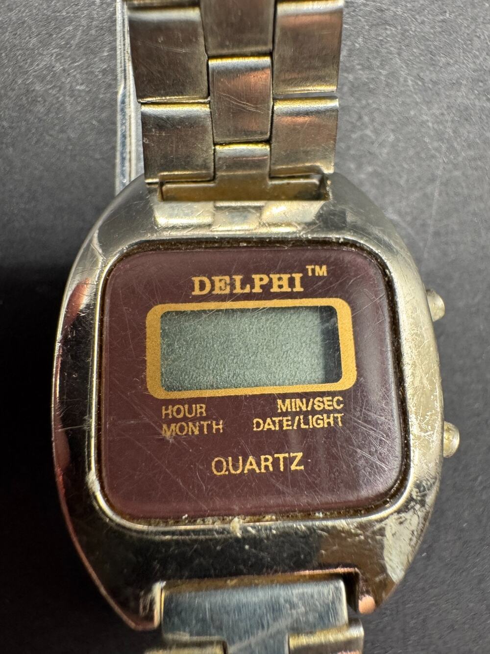 Vintage Retro Delphi Digital Quartz Women's Watch w/Stainless Steel Band